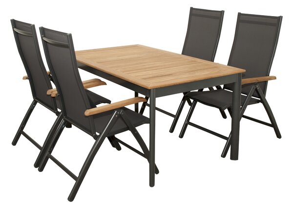 Doppler CONCEPT TEAK zahradní sedací souprava 4+1 antracit