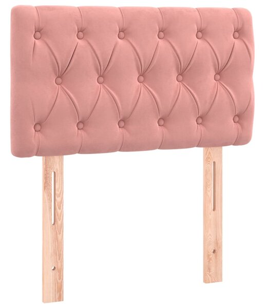 Box spring postel s matrací růžová 80 x 200 cm samet 3141454