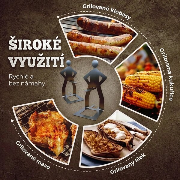 Grillboyz™ Vtipné Držáky Na Grilovací Klobásy – Balení 3 Kusů