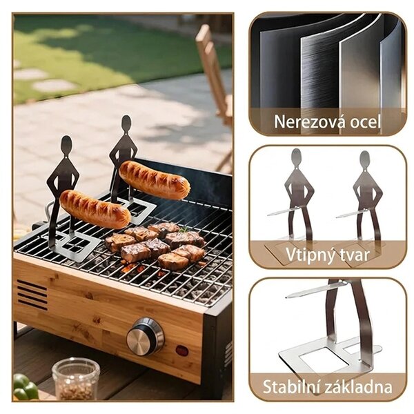 Grillboyz™ Vtipné Držáky Na Grilovací Klobásy – Balení 3 Kusů
