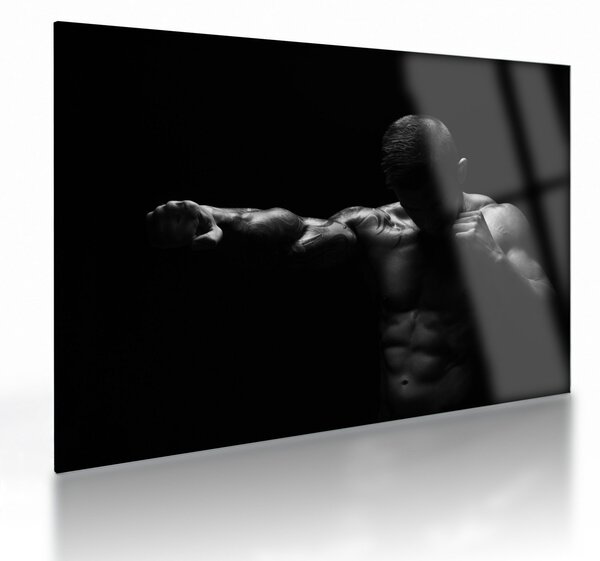 Skleněný obraz - Úder pěstí (70x50 cm)
