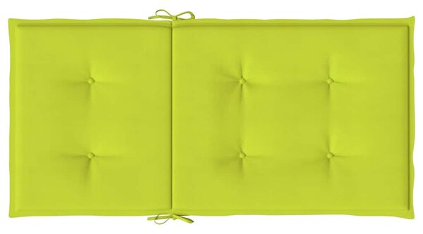Podušky na židli nízké opěradlo 6 ks jasně zelené 100x50x3 cm 314148