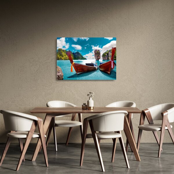 Skleněný obraz - Ráj na zemi (70x50 cm)