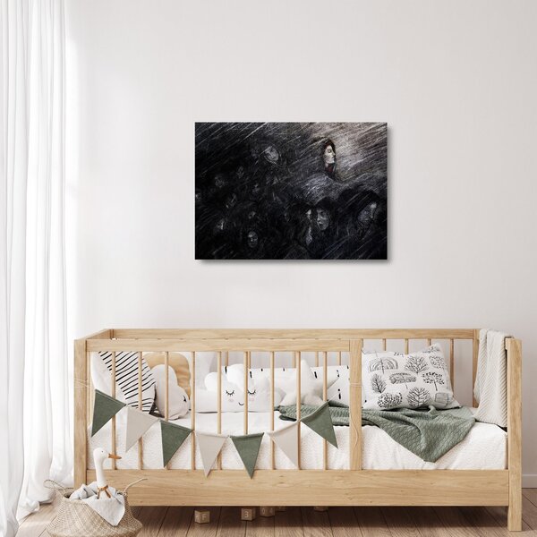 Skleněný obraz - Smutek a odříkání (70x50 cm)