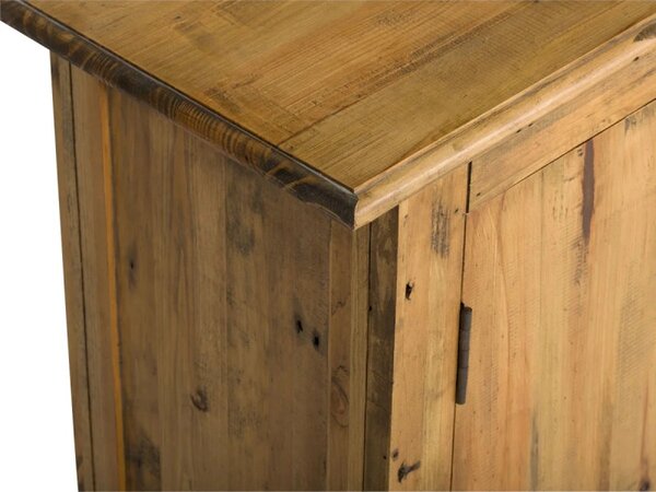 Masivní umyvadlová skříňka Rangoon z recyklované borovice, lakovaná, hnědá – 70×32×61 cm
