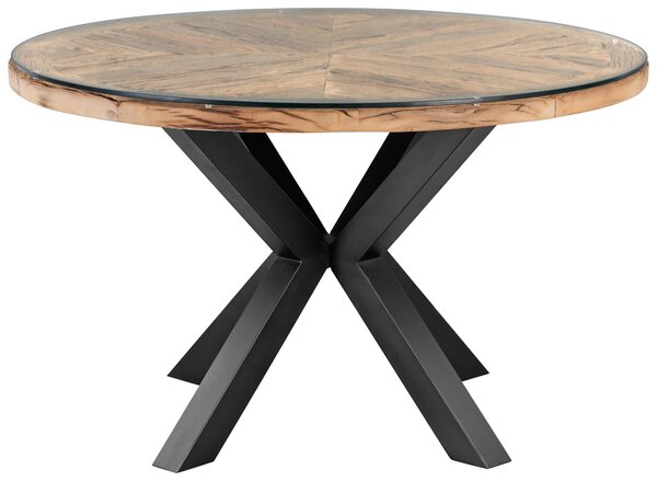 JÍDELNÍ STŮL, staré dřevo, přírodní barvy, černá, 130/130/76 cm P & B - Jídelní stoly, Online Only