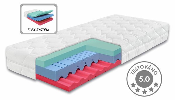 Středně tvrdá ortopedická matrace DIA RELAX HI, 22cm, 90x200cm, 130kg, studená pěna