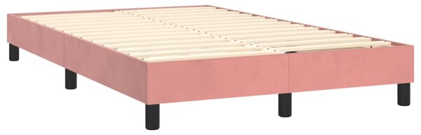 Box spring postel s matrací růžová 120 x 200 cm samet 3141538