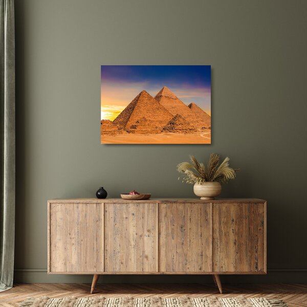 Skleněný obraz - Egyptské pyramidy (70x50 cm)