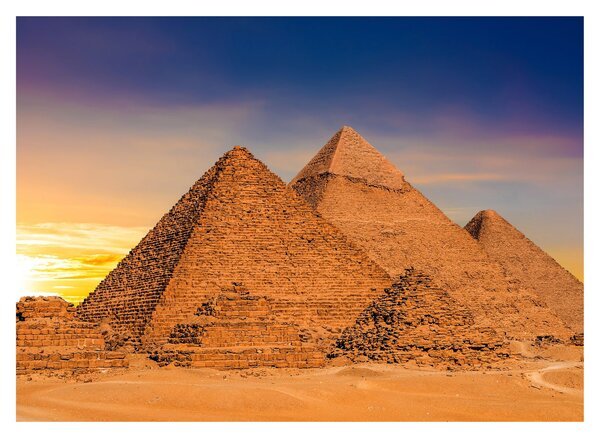 Skleněný obraz - Egyptské pyramidy (70x50 cm)