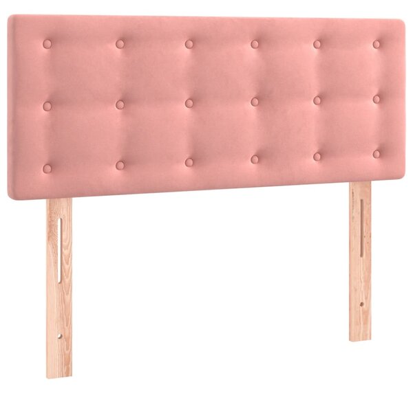 Box spring postel s matrací růžová 120 x 200 cm samet 3141538