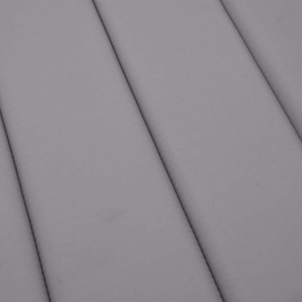 Poduška na lehátko šedá 200 x 50 x 3 cm oxfordská látka 314189