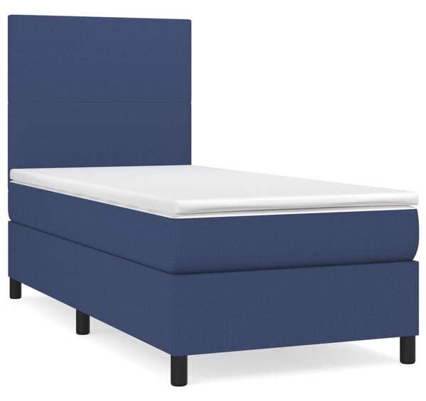 Box spring postel s matrací modrá 80x200 cm textil 3141575