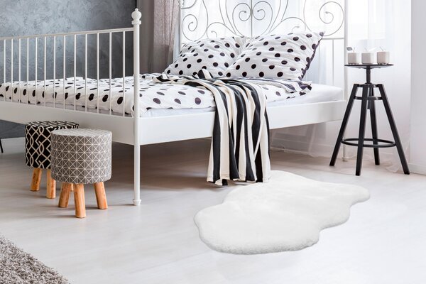 KOŽEŠINOVÝ KOBEREC, 60/90 cm, bílá - Online Only koberce & rohožky, Online Only