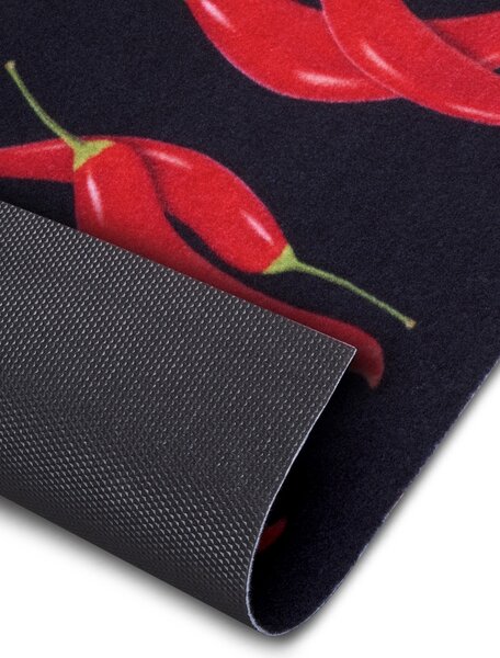 Hanse Home, Běhoun Cook & Clean 105727 Black Red, 50x150, červená, kuchyně