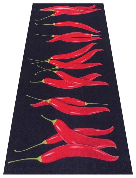 Hanse Home, Běhoun Cook & Clean 105727 Black Red, 50x150, červená, kuchyně