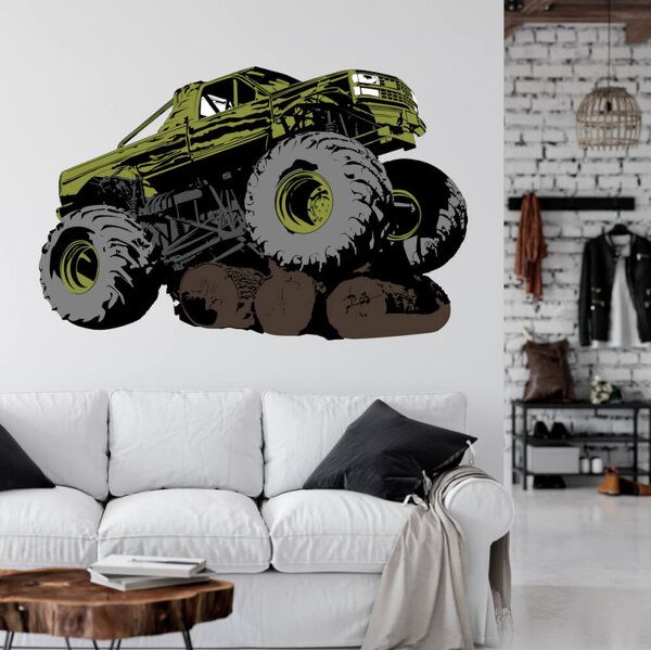 INSPIO-textilní přelepitelná samolepka - INSPIO - výroba dárků a dekorací - Samolepky na zeď - Monster Auto