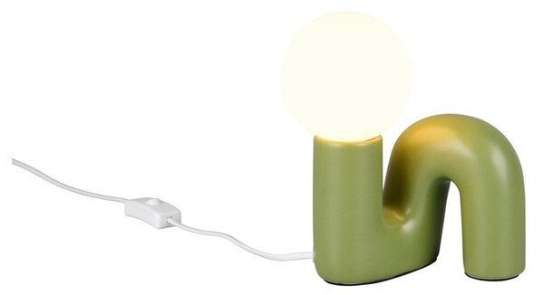 Zelená keramická stolní lampa (výška 21,5 cm) Quinn – Reality