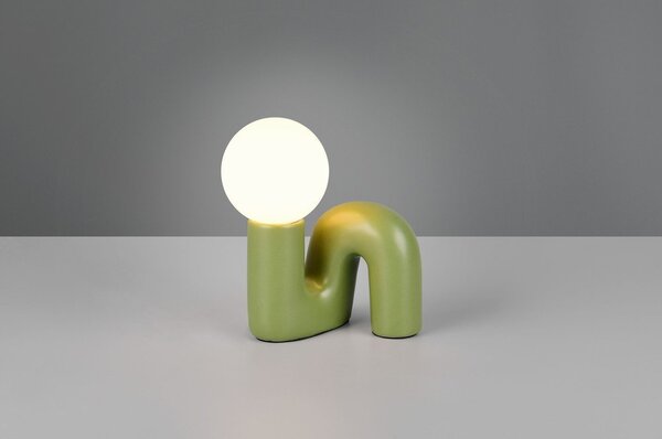 Zelená keramická stolní lampa (výška 21,5 cm) Quinn – Reality