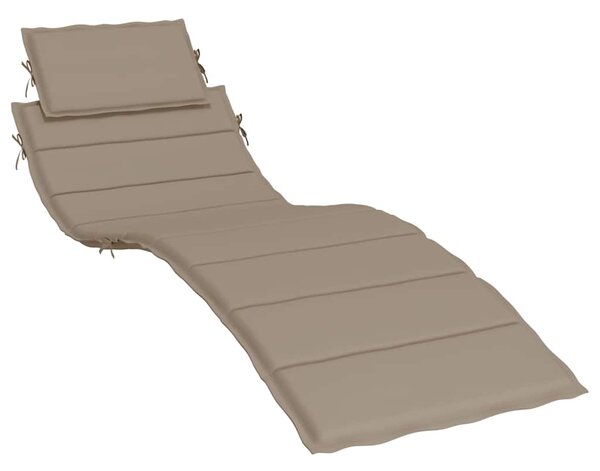 Poduška na lehátko taupe 186x58x4 cm oxfordská látka 314166