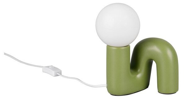 Zelená keramická stolní lampa (výška 21,5 cm) Quinn – Reality