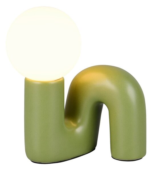 Zelená keramická stolní lampa (výška 21,5 cm) Quinn – Reality