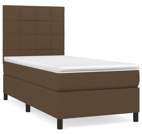 Box spring postel s matrací tmavě hnědá 80x200 cm textil 3141732