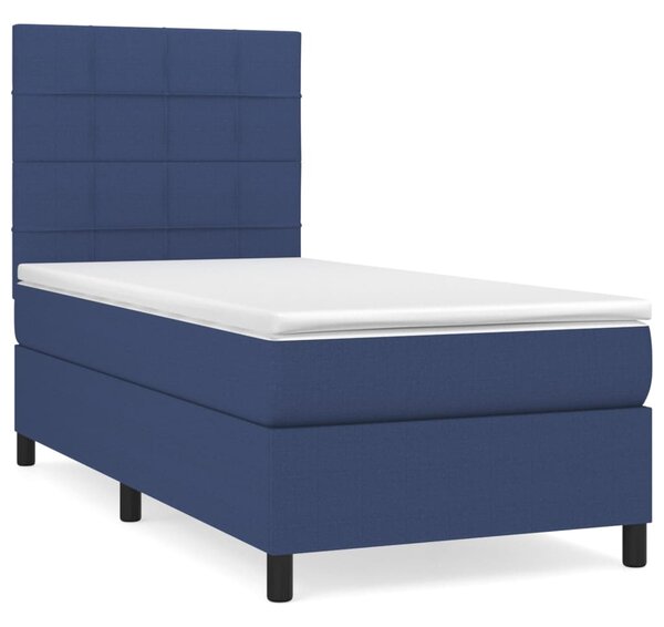 Box spring postel s matrací modrá 80x200 cm textil 3141735