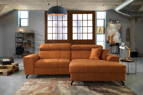 ROHOVÁ SEDAČKA, textil, oranžová Carryhome - Sedací soupravy