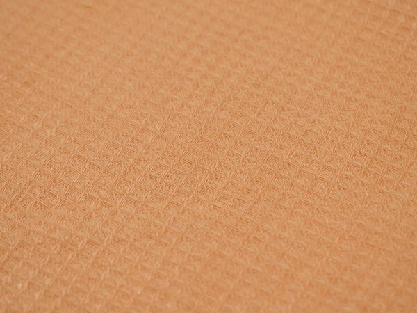 Snový svět Lněná látka vaflová oranžová