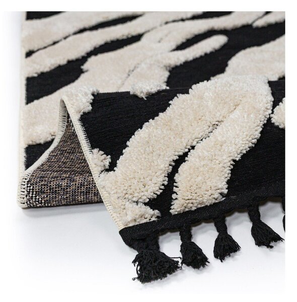 Černobílý koberec 133x190 cm Esra Zebra – Flair Rugs