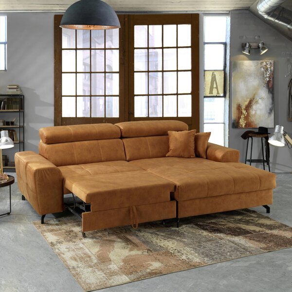 ROHOVÁ SEDAČKA, textil, oranžová Carryhome - Sedací soupravy