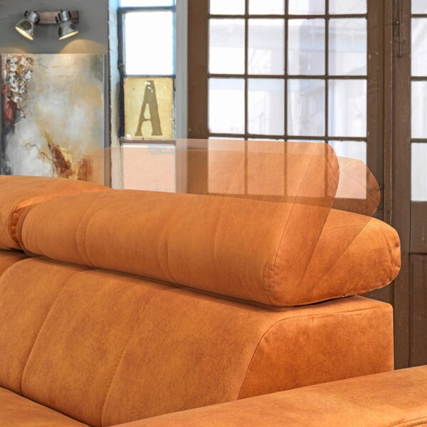 ROHOVÁ SEDAČKA, textil, oranžová Carryhome - Sedací soupravy