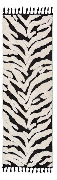Černobílý běhoun 80x300 cm Esra Zebra – Flair Rugs