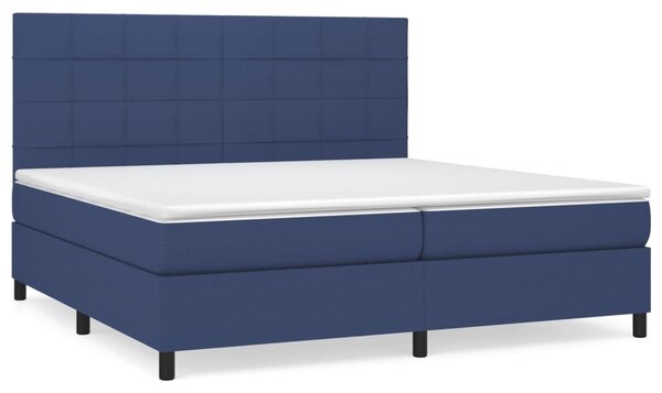 Box spring postel s matrací modrá 200x200 cm textil 3141807