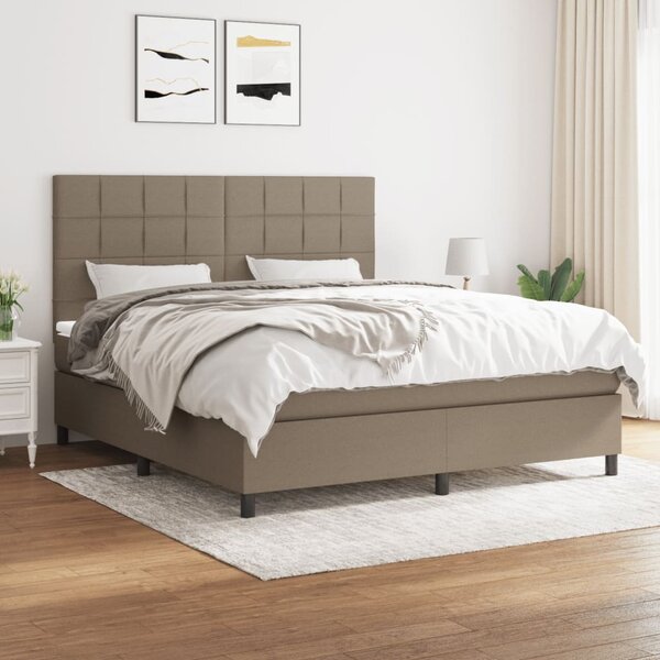 Box spring postel s matrací taupe 180x200 cm textil 3141797
