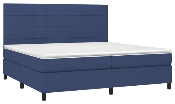 Box spring postel s matrací modrá 200x200 cm textil 3141807
