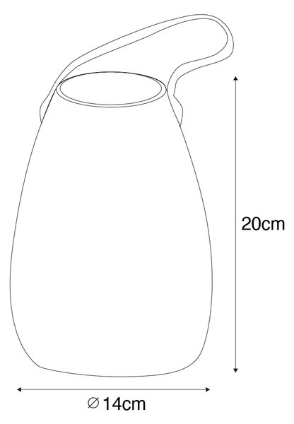 Sada 2 stolních lamp bílých RGBW dobíjecích IP54 - Pion