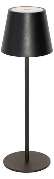 Stolní lampa černá včetně stmívače a dobíjecího LED IP54 - Murdock