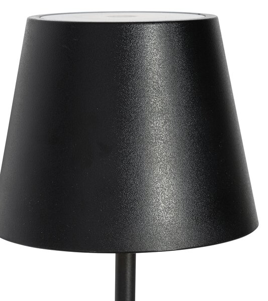 Sada 2 stolních lamp černých se stmívačem a dobíjecí - Murdock