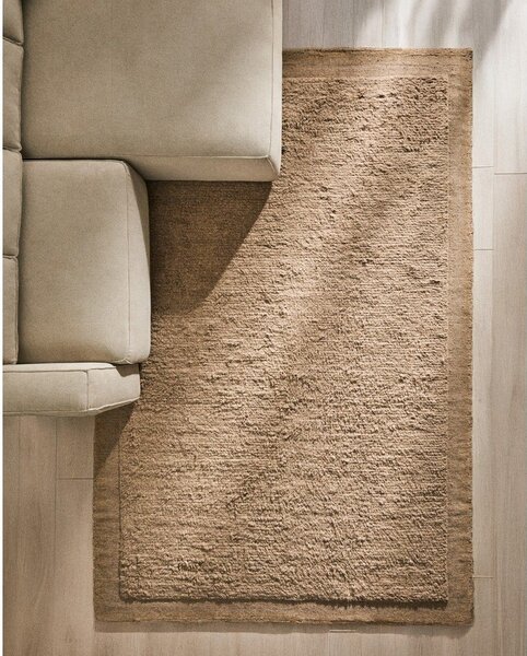 Béžový ručně tkaný vlněný koberec 200x300 cm Marely – Kave Home