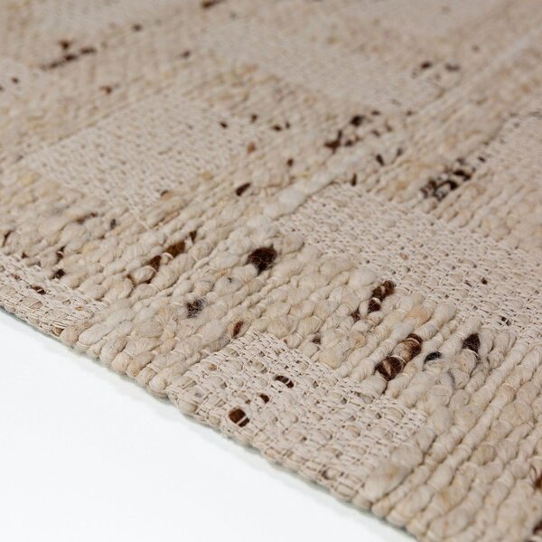 Ručně tkaný koberec s příměsí vlny v přírodní barvě 140x200 cm Rova Blend – Flair Rugs