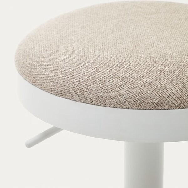 Béžová čalouněná barová židle Kave Home Zaib 63-84 cm
