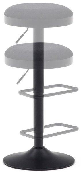 Černá čalouněná barová židle Kave Home Zaib 63-84 cm