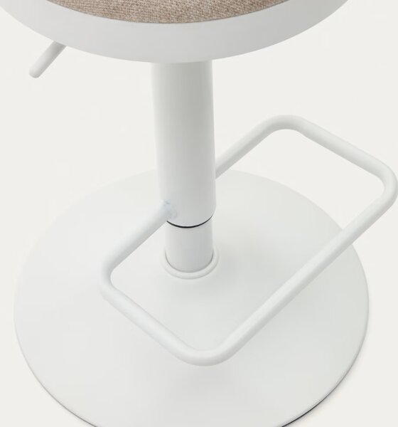 Béžová čalouněná barová židle Kave Home Zaib 63-84 cm