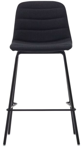 Černá čalouněná barová židle Kave Home Zunilda 65 cm