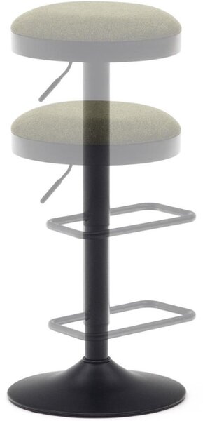 Tmavě zelená čalouněná barová židle Kave Home Zaib 63-84 cm