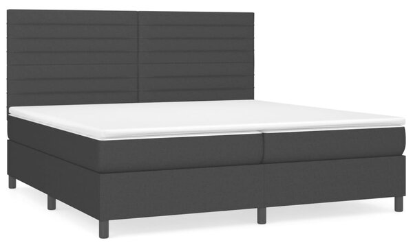 Box spring postel s matrací černá 200x200 cm textil 3141883