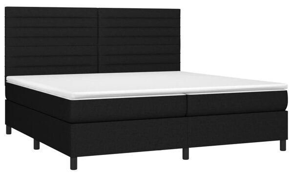 Box spring postel s matrací černá 200x200 cm textil 3141883