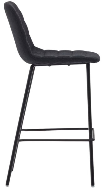Černá čalouněná barová židle Kave Home Zunilda 65 cm